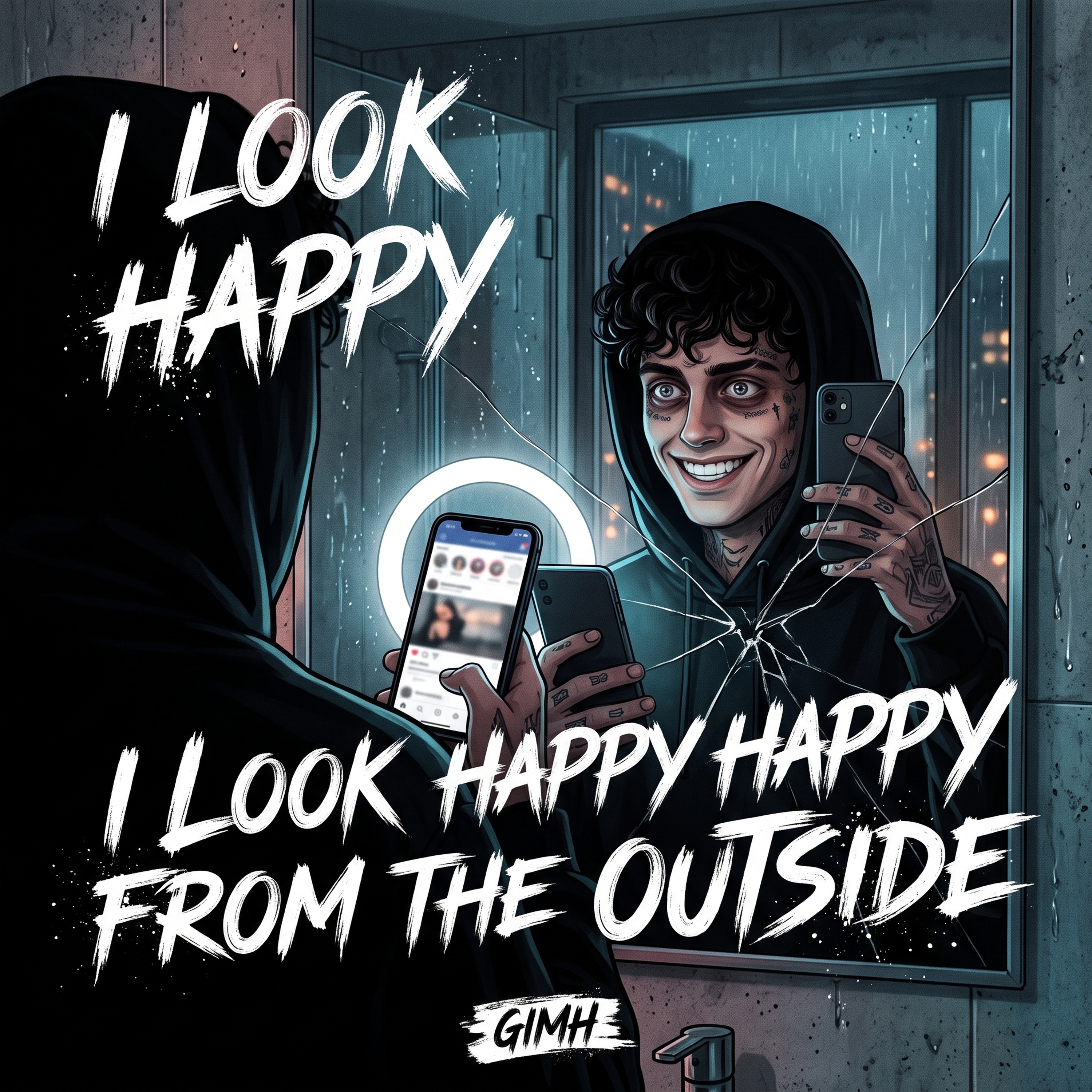 Songs for fake happy people listener lane artwork