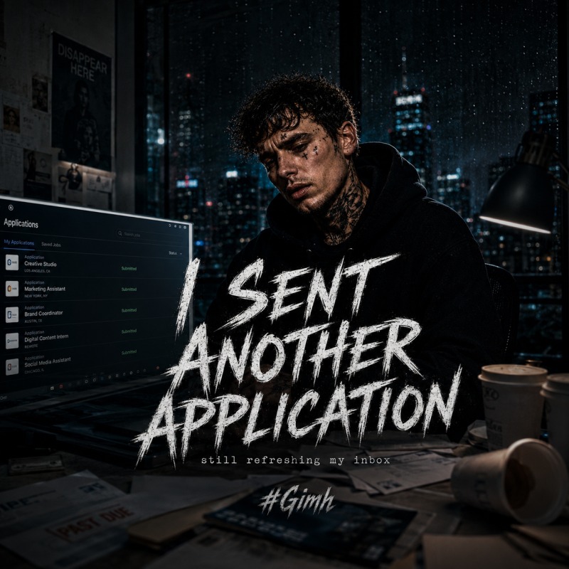 I Sent Another Application official video artwork by Ghost in my hoodie