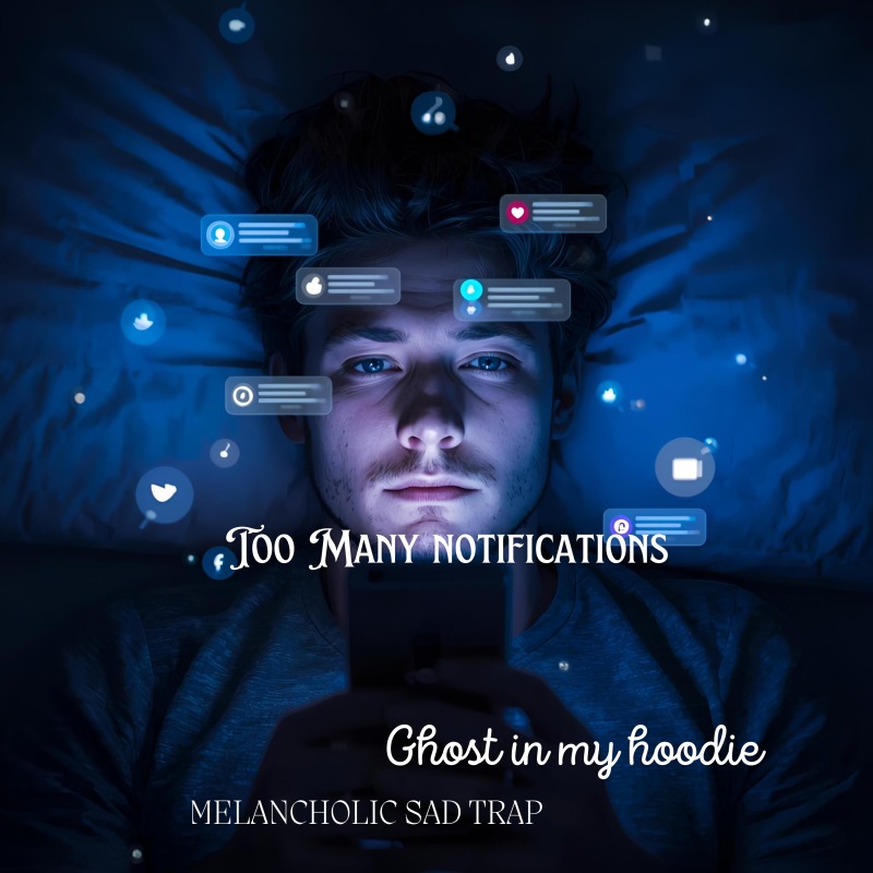 Too Many Notifications official video artwork by Ghost in my hoodie